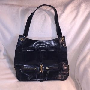 Black leather Maxx New York Purse